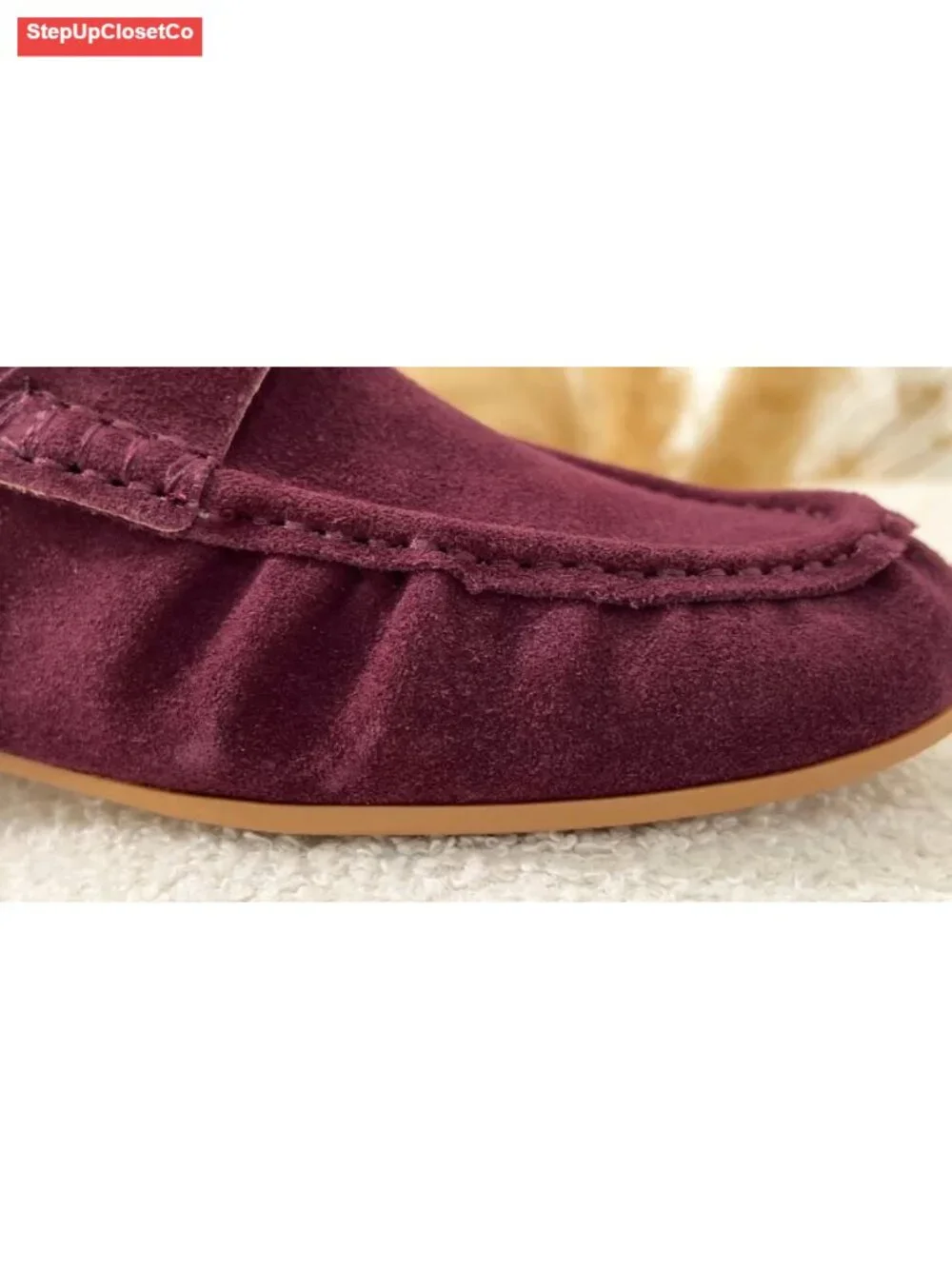 Genuine Leather Penny Loafers for Women Mule Slip-On Non-Slip